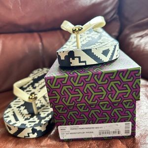 Tory Burch Blue Flip Flops